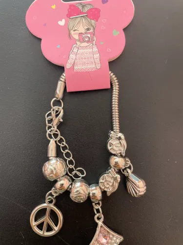 Pulseiras berloque infantil aço inoxidável