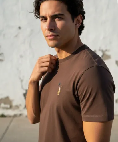Camiseta Ralph Lauren, Marrom, M