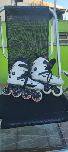 Patins inline volt+ com kit proteção + capacete + spray antiodor + cones para treino 