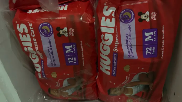 Fralda roupinha M Huggies 72unid