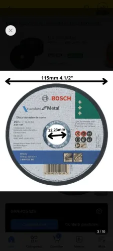 Disco de Corte ø230x1,9x22,23mm