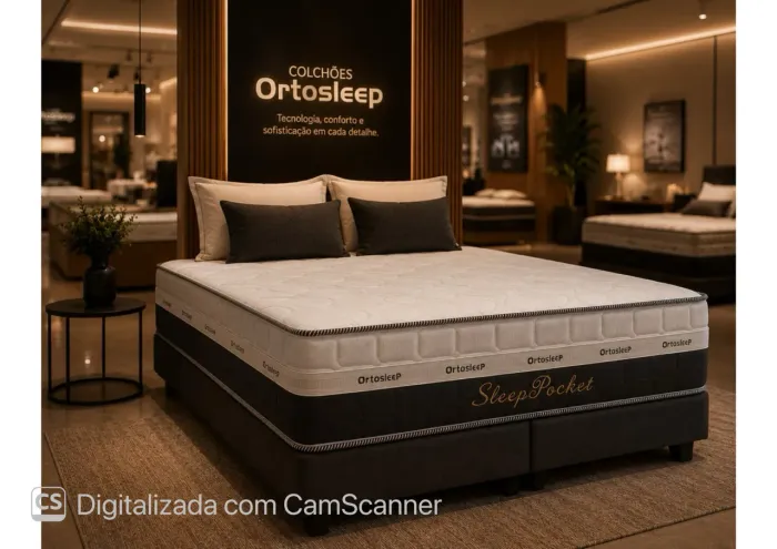 Cama box tamanho queen size com mola ensacada