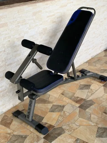 Mesa reforçada de supino abdominal pernas musculação Domyos usada