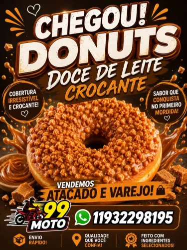 Vendemos donuts no atacado e varejo