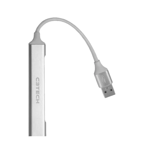 Hub C3Tech 4 Portas USB 3.0 e 2.0 em Alumínio