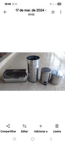 Peças para cozinha em inox.