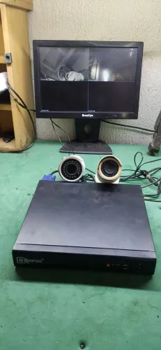 Kit DVR+ 2 câmeras e monitor