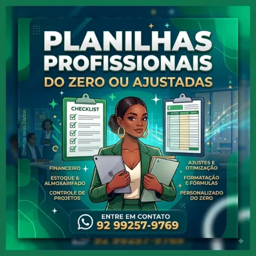 Planilhas em excel - para controle diversos - dashboard e mais