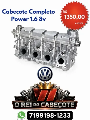 Cabeçote Power 1.6 8v (Completo e Pronto) (Gol, Fox, Voyage, Kombi)