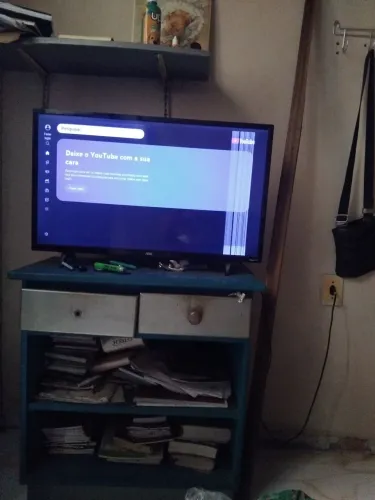 Smart tv com um pequeno risco