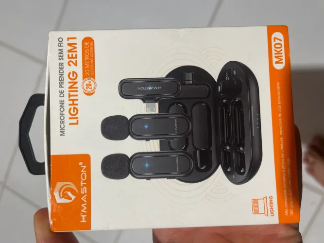 Microfone de prender sem fio 