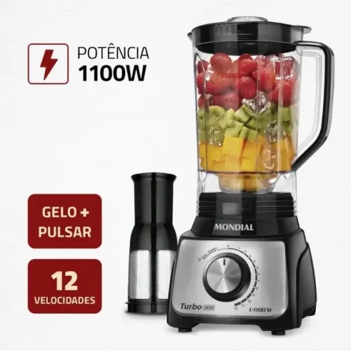 Liquidificador L-1100 Bi Turbo e Extrator De Frutas Mondial Turbo Premium 