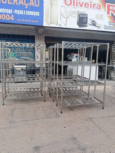 Prateleira inox reforçada