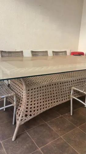 Mesa blindex 10 lugares