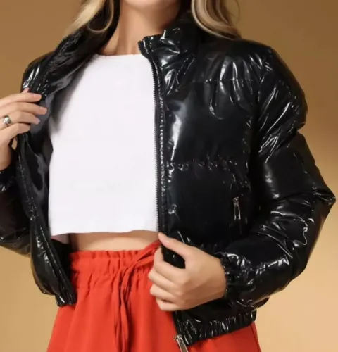 jaqueta puffer vinil forrada