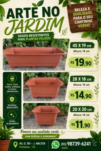Jardineiras plásticas 