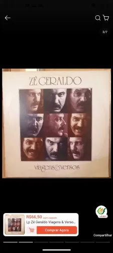 Disco vinil Zé Geraldo - Viagens & Versos