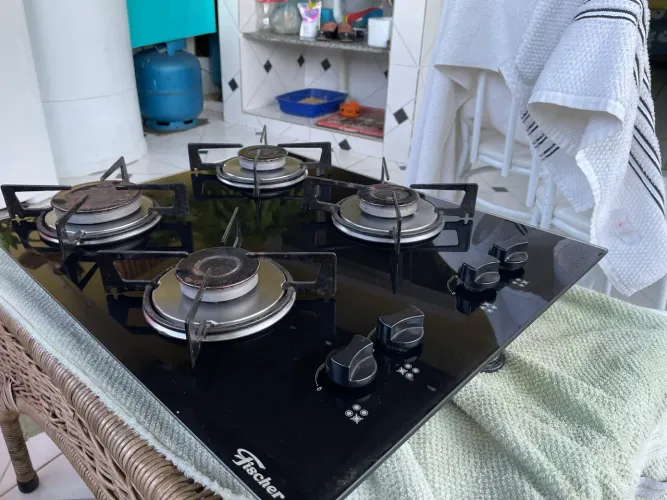 Cooktop Fischer 4 bocas mesa de vidro