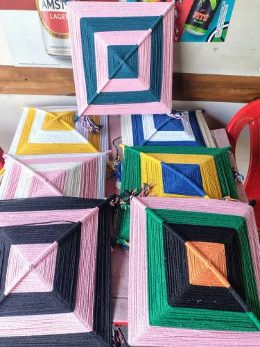 Mandala 4 pontas feitas artesanalmente pelo mestre Raul Tristão de Embu das artes