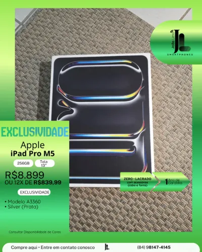 IPAD PRO M5, 256GB, TELA 13?, LACRADO, EXCLUSIVO!