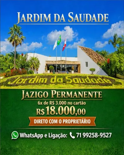 JAZIGO PERMANENTE JARDIM DA SAUDADE