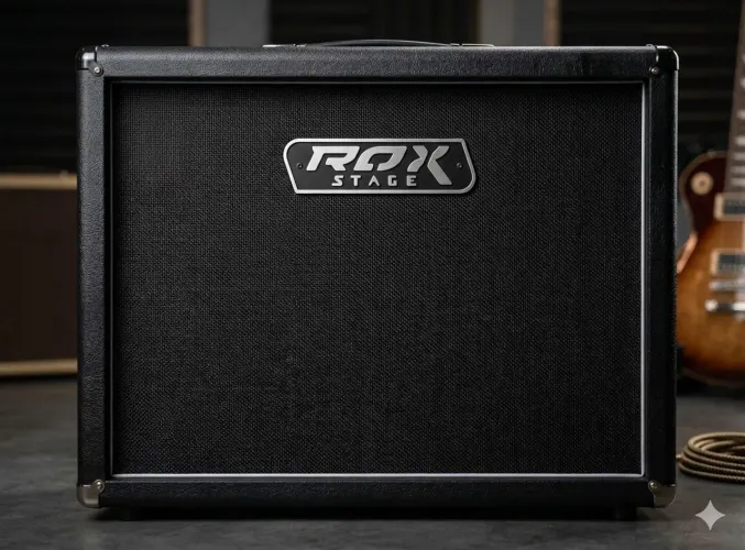 Caixa gabinete ROXSTAGE 2x12 modelo British 1936 com 2x falantes celestion G12T-75
