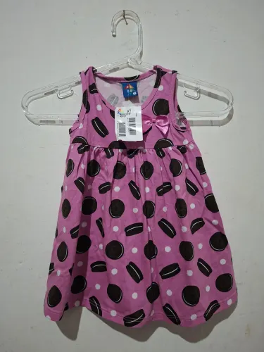 Vestido infantil rosa, tamanho 2