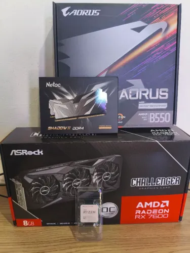 Kit Upgrade Ryzen 5 5500X3D + B550M Wi-Fi + 16GB DDR4 | novo com garantia