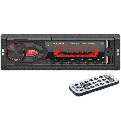 Toca Rádio MegaStar CDX261BT 4 de 65 watts com Bluetooth USB - Preto
