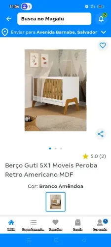 Vendo Berço 5 em 1 com colchão.