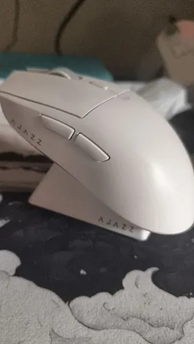 Mouse gamer Ajazz AJ139 branco com dock de carregamento novo