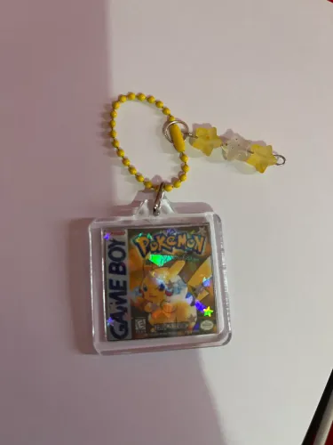 Chaveiro artesanal Pokemon yellow pikachu