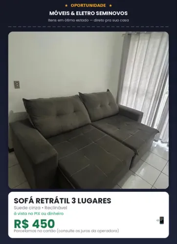 Sofá Retrátil 2 Lugares