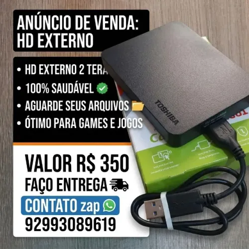 Hd externo 2mil gigas 2 teras