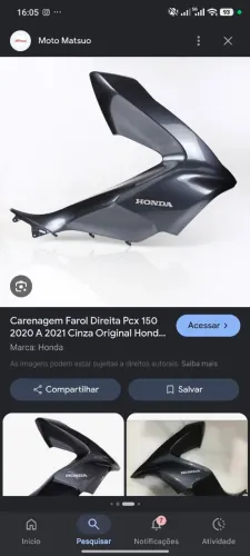 Par Carenagem pcx 