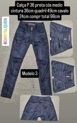 Calça preta P 36 tecido lindo