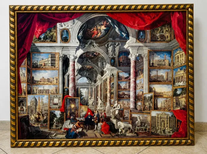 Quadro Louis xv moldura dourada