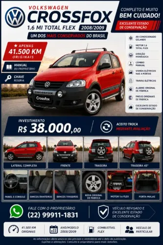 Volkswagen Crossfox 1.6 MI Total Flex 8V 5P 2009
