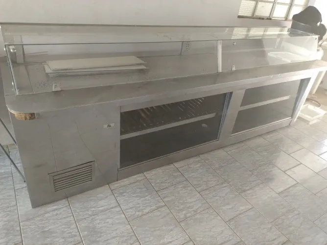 Balcão em inox 3 metros
