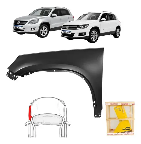 Paralama Volkswagen Tiguan 2009 10 11 12 13 14 15 16 2017 Le