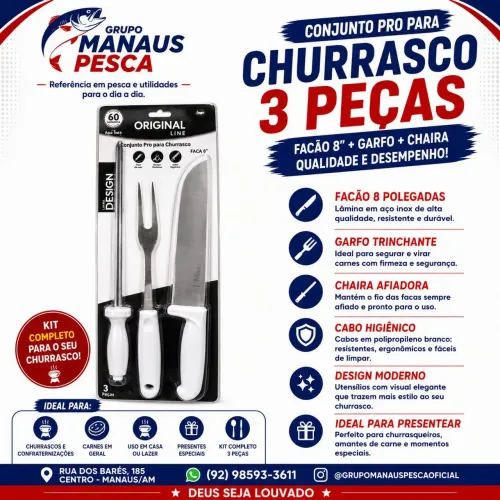 Kit Churrasco 3 peças.