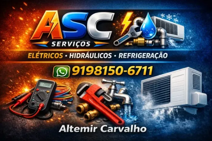 Encanador, eletricista, refrigeração