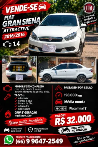 Fiat Grand Siena Attrac. 1.4 EVO F.flex 8V 2016