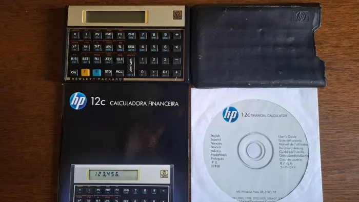 Calculadora Financeira HP 12C Gold - Super Conservada (Com Capa e Manual)