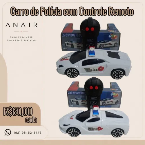 Carro de Polícia com Controle Remoto 