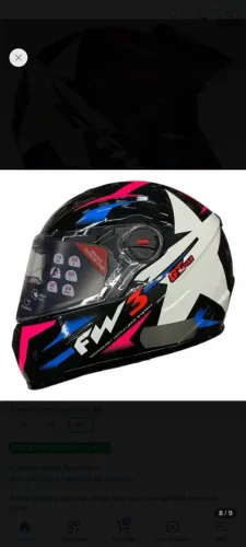 Capacete FW3 GT star azul e rosa