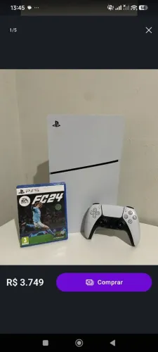 Ps5 1 tera acompanha um jogo de futebol
