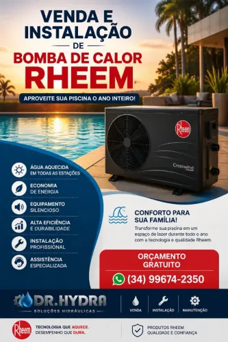 Bomba de Calor para Piscina Rheem | Venda e Instalação Especializada