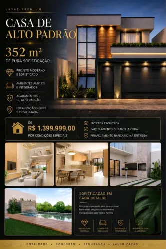 Casa de alto padrão inteligente.