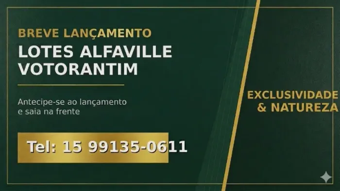 ALFAVILLE LANÇAMENTO Sorocaba Votorantim OPORTUNIDADE